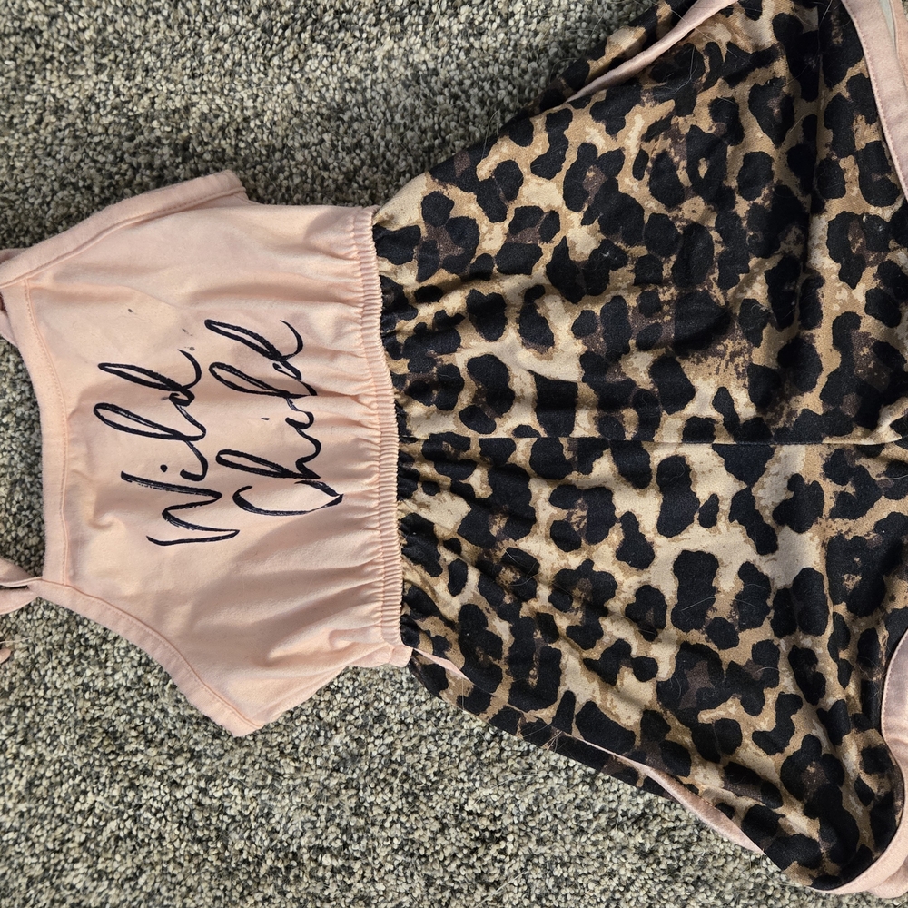 Pink Leopard Print Women's Romper - "Wild Child"
